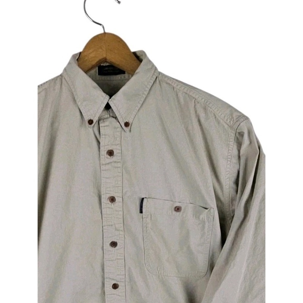 Vintage Chaps Ralph Lauren Dress Shirt Men's XL 26 32/33 Khaki‎ Button Up